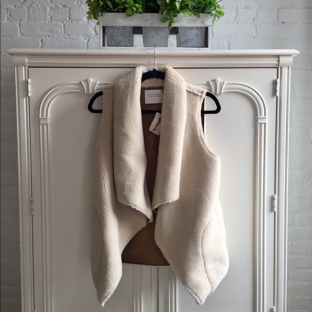 Sherpa Fur & Tan Suede Vest